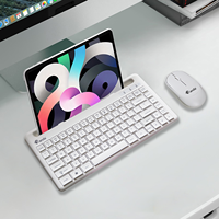 Pasokan pabrik ramping Mini portabel 2.4G nirkabel tahan air Keyboard Mouse Combo set dengan penerima USB untuk penggunaan rumah kantor stok