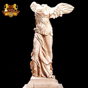 Statue de déesse occidentale célèbre, ange ailé, <span class=keywords><strong>Victoire</strong></span> de <span class=keywords><strong>Samothrace</strong></span> grandeur nature, design personnalisé en marbre pour utilisation en extérieur dans les jardins - Product Image 5