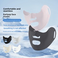 Masque facial une pièce respirant en nylon sans couture avec boucles auriculaires, protection solaire pour le cyclisme estival – Vente en gros
