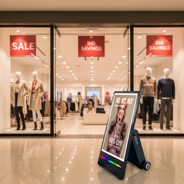 OEM Indoor/Outdoor All Weather Waterproof Mobile Advertising Kiosk 43" LCD Digital Signage Display Android OS Battery Power