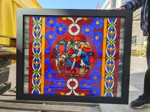 Mosaïque décorative solide et creuse personnalisée, style <span class=keywords><strong>Tiffany</strong></span>, vitrail chinois pour mur-rideau - Product Image 5