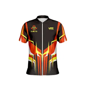 Leverancier Goedkope Custom Dart Jersey Sublimatie Dart Shirts Met Pocket Voor Custom Dart Shirt