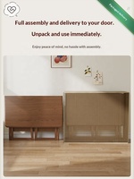 Bureau d'étude pliable en bois massif Fuyuki pour chambre à coucher, petit appartement, bureau d'ordinateur de chevet SZ007