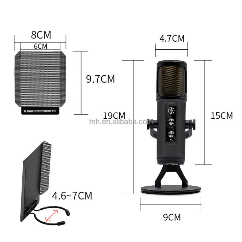 mic TNH USB- ZX776 Professional Studio Recording USB Microphone Omni