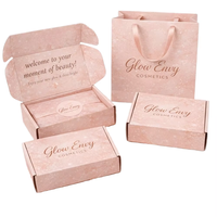 Boîte d'emballage cosmétique personnalisée avec logo, sac cadeau, boîte en papier kraft pour produits de beauté, estampage à chaud, anti-écrasement, emballage en vrac