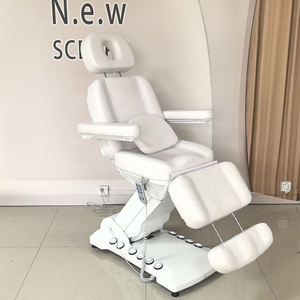 Luxury <b>LED</b> Light Base with Foot Control White 3 Motors High Load-bearing Beauty Massage <b>Bed</b> Beauty Salon Facial <b>Bed</b> - Product Image 5