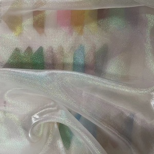 <span class=keywords><strong>Tissu</strong></span> Organza 100% Polyester Biologique Double Face Métallisé Iridescent Léger, Doux et Confortable au Toucher, Transparent pour Costumes - Product Image 3