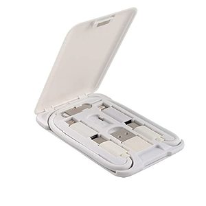 New Storage Box Usb Cable For Travel Multi-function Portable Phone Holder SIM Kit Usb 6 In 1 Data Cable Storage Set