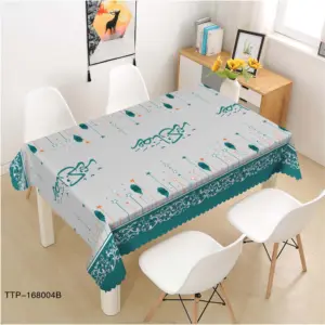 Premium Joyous Christmas Decorative Tablecloth PVC Heat Insulation Washable Tablecloth