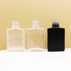 Botella de Vidrio Cuadrada de 15ml 20ml 30ml 50ml, Botella Esmerilada con Gotero para Emulsión, Base de Maquillaje y Esencia - Product Image 4