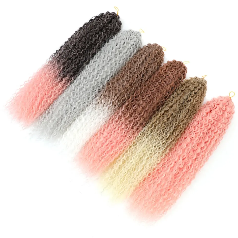 20" 30" Brazilian Braids Synthetic Heat Resistant Crochet Hair Raw Kinky Curly Spanish Curl Braiding Hair Extensions For Woman