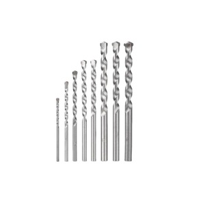 Jeu de forets hélicoïdaux pour béton, ciment, brique rouge, plastique, pointe à 130 degrés, tige ronde, acier au carbone, tête de coupe YG8 - Product Image 1