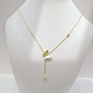 Collar de plata de ley 925 con flor, precio de fábrica, collar de mejores amigas, joyería fina para niñas, chapado en oro, con cuentas de piedra natural. - Product Image 4