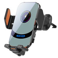 Support de téléphone de voiture Eway 3-en-1 avec charge sans fil 15W + magnétique + charge par câble, fixation double (ventilation/succion), port Type-C, modèle X16S