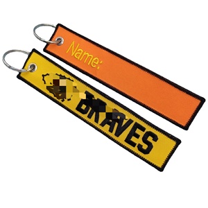 Llavero con Letra Bordada <span class=keywords><strong>AE</strong></span> de Doble Cara y Forma Personalizada, Estilo Aviador, Adorno para Bolso con Borde Bordado - Product Image 2