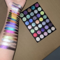 Pressé personnalisé mat étincelle Duochrome multi chrome fard à paupières couleurs Palette couleur brillante unique