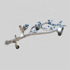 Remorque pour bateau à un essieu en acier galvanisé, remorque pour yacht en FRP - Product Image 3