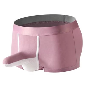 HAGO OEM özel XXX baksır şort erkekler için düşük bel seksi fil burun erkek iç çamaşırı Sous Vetements Hommes - Product Image 3