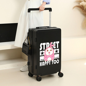 กระเป๋าเดินทางแบบล้อลากขนาด 24 นิ้ว น้ำหนักเบา วัสดุ PC สำหรับผู้หญิง พร้อมกุญแจรหัสล็อค ล้อหมุนได้ 360 องศา - Product Image 1