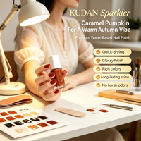 Vernis à ongles KUDAN rouge vin brillant à base d'eau, facile à retirer, sans lampe, séchage rapide, non toxique, pour manucure DIY à domicile, certifié UE, vente en gros