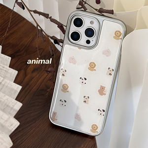16Promax Cute Girl Illustration Realme 11Pro pour Apple Iphone14 13 15 Mobile Phone Case Silver Edge Glue TPU Galvanoplastie Phone - Product Image 6