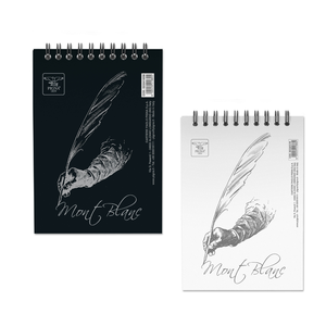 PIGNA - Bloc Mont Blanc avec spirale A5, 70 feuilles, carrés de 5 mm, assorti - Product Image 1