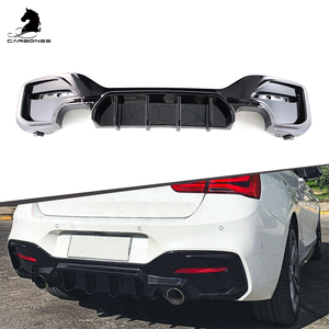 Para <span class=keywords><strong>BMW</strong></span> F20 serie 1 <span class=keywords><strong>LCI</strong></span> <span class=keywords><strong>4</strong></span> puntas de escape brillo negro difusor trasero 2015-2019 - Product Image 1