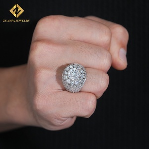 Gra chứng nhận moissanite Vòng người đàn ông hip hop 925 Sterling Bạc Chất lượng cao sét Iced ra vượt qua Kim Cương Tester - Product Image 6