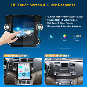 Autoradio Android pour TOYOTA <span class=keywords><strong>HIGHLANDER</strong></span> 2014- Écran tactile 12,1 pouces avec CarPlay sans fil, caméra de recul, navigation GPS, <span class=keywords><strong>DVD</strong></span>, Bluetooth - Product Image 2