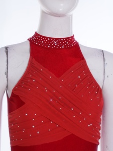 Costume de Danse pour Compétition Femme, Combinaison Évasée Rumba, Jumpsuit à Jambes Évasées, Tenue de Danse Moderne pour Club - Product Image 3