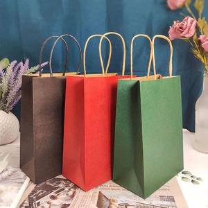 High Quality Kraft Paper Gift Christmas Kraft <b>Bags</b> With Handles Paper Shopping <b>Craft</b> Merchandise Premium Quality Paper <b>Bag</b> - Product Image 5