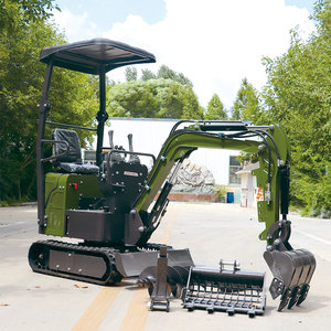 Mini-excavatrice compacte de 1 tonne, micro-excavatrice sur chenilles, pour travaux de jardinage, aménagement paysager, travaux agricoles, fabrication OEM, moteur, pompe, engrenage conformes aux normes CE et EPA - Product Image 1