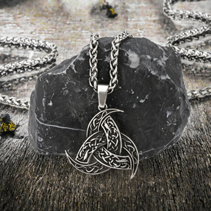 Collar con Colgante de Nudo Celta Vikingo, Cadena con Amuleto, Joyería Punk Vintage, Regalo de Aniversario, Plateado, Boda Cristiana - Product Image 3