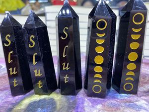 Obsidienne noire, 1 pièce, avec éclipse de logo du soleil, vente en gros de l'usine - Product Image 4