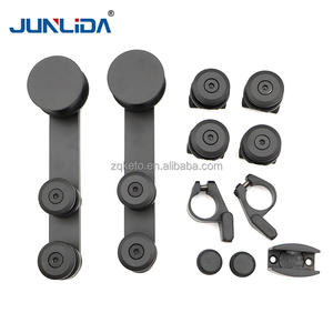 Kit de Herrajes de Alta Calidad para Puerta Corredera de Vidrio, Acero Inoxidable 304 Negro - Product Image 1