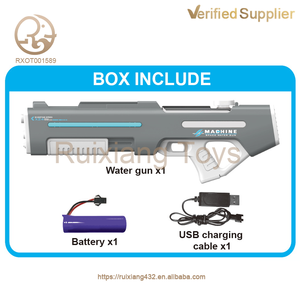 Pistol air elektrik nosel ganda 2-in-1 untuk dewasa uniseks otomatis jarak jauh luar ruangan mainan Musim Panas penyemprot plastik untuk anak laki-laki - Product Image 2