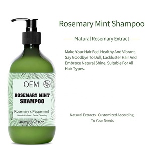 Shampooing à l'huile <span class=keywords><strong>de</strong></span> romarin et à la menthe pour réduire la <span class=keywords><strong>chute</strong></span> des <span class=keywords><strong>cheveux</strong></span> <span class=keywords><strong>Produit</strong></span> pour homme et <span class=keywords><strong>femme</strong></span> Vente en gros Bio 480ml - Product Image 2