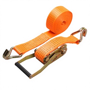 Sangles d'arrimage à cliquet en polyester de 50 mm (2 pouces) avec crochets double-J, capacité 2000 kg - 5000 kg, pour cargaison lourde, 6 m - Product Image 2