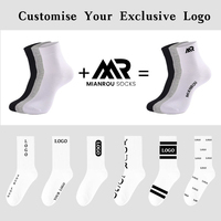 Chaussettes de sport pour homme 200N avec logo personnalisé, antibactériennes, respirantes, en coton, invisibles, style bateau