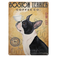 Affiche métallique décorative Cat Coffee Signs 30*40 cm, plaque en métal imprimée UV pour décoration murale de magasin et de maison