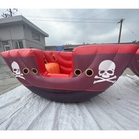 Bateau gonflable commercial à bascule aquatique |   Jouet aquatique flottant à bascule pour piscine, lac, parc aquatique et complexe hôtelier