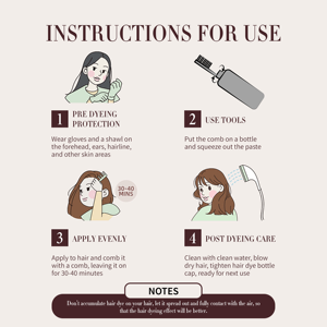 Gel nhuộm tóc chất lượng cao Zhaoone với nhiều chiết xuất từ trái cây, màu đen, dùng một lần, nhà cung cấp mỹ phẩm Quảng Châu - Product Image 6