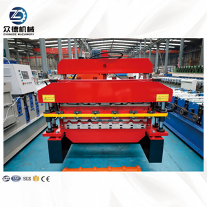Machine de formage à froid de tôles d'acier colorées à double couche haute productivité, machine de formage à froid de tôles <span class=keywords><strong>IBR</strong></span> et de tôles vernissées pour tuiles de toiture - Product Image 5