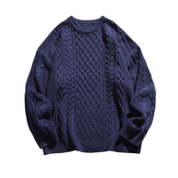 Pull en maille de luxe pour homme, personnalisé OEM/ODM, brodé, épais, à manches longues, respirant, très demandé