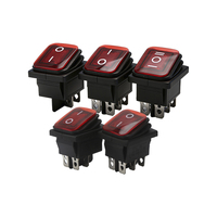 Interrupteur à bascule KCD4 ON/OFF 4Pin/6Pin avec puissance lumineuse 16A 250VAC/ 20A 125V 29*36mm
