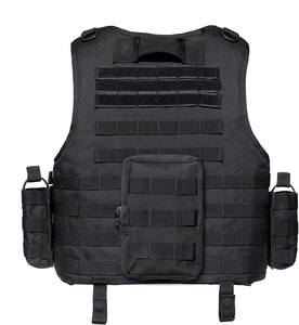 เสื้อกั๊กยุทธวิธีกระเป๋าคาดเอวสำหรับใส่อุปกรณ์ล่าสัตว์สีดำ - Product Image 2