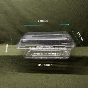 Boîtes à salade transparentes en PET de 350/600/800g, contenants en plastique transparent pour aliments, barquettes en plastique pour salade de fruits - Product Image 6
