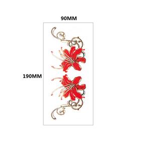 <span class=keywords><strong>Tatuaje</strong></span> Temporal Impermeable <span class=keywords><strong>para</strong></span> <span class=keywords><strong>Mujer</strong></span>, Diseño <span class=keywords><strong>de</strong></span> Flor Roja Sexy <span class=keywords><strong>para</strong></span> Clavícula y <span class=keywords><strong>Pecho</strong></span> - Product Image 1