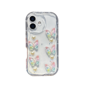 Clear Wave Epoxy Phone Case para iPhone 16 <span class=keywords><strong>Pro</strong></span> <span class=keywords><strong>Max</strong></span> 15 14 13 12 Cute Girls Funda para <span class=keywords><strong>Huawei</strong></span> <span class=keywords><strong>P60</strong></span> 70 Mate 60 70 <span class=keywords><strong>Pro</strong></span> Butterfly Cases - Product Image 1
