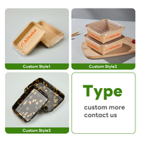 Boîte à lunch en papier kraft jetable écologique personnalisable, récipient rectangulaire octogonal pour plats à emporter, recyclable et compatible micro-ondes
